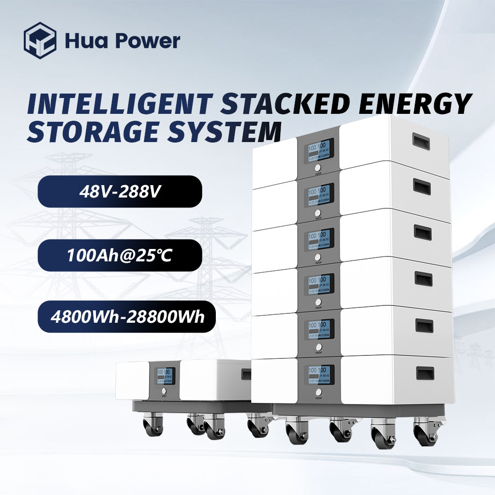 51.2V 100Ah LiFePO4 Stackable Battery Pack for Home Energy Storage