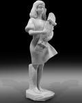 Indoor art exhibition marble sculptures beautiful girl stone statue,stone