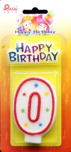 Quality FSC 0 Height 7.5cm Number Birthday Candles wholesale