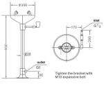 Vertical Medical Safety Shower Eyewash Station Foot Step Stainless Steel