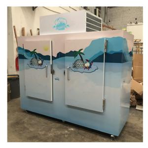 Quality Outdoor ice merchandiser, Double door large ice storage Fridge containers wholesale