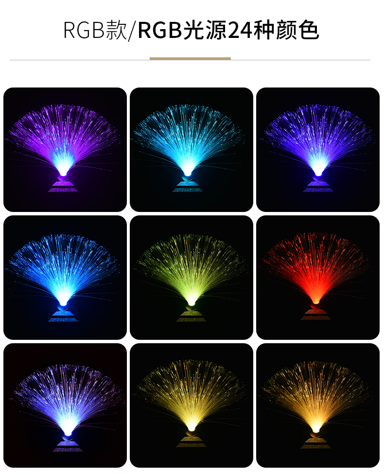 Remote Control Colorful Christmas Xmas Party Decor Luminous Flower Lamp Gradients Led Optic Fiber Star Light