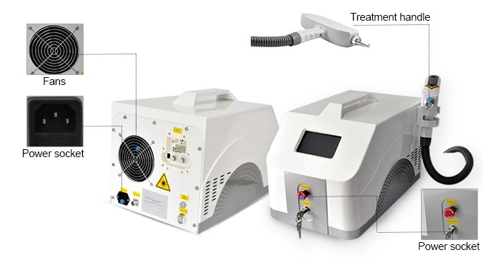 Portable Nd YAG Laser Machine 532nm 1064nm Carbon Peel Laser Machine Tattoo Removal