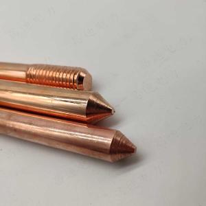 Quality Threaded Copperbond Earth Rod Screw Clad Grounding Rod Assembly 5ft wholesale