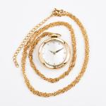 Elegant Quartz Wrist Watch , Quartz Watch Necklace With PVD Plating Color