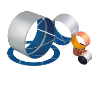 Quality Metal-Polymer Plain Bearings Oil/Grease Lubricated Bushing With Blue POM Coated Self Lubricating Bearing wholesale