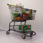 American Gray 60L Small Shopping Trolley Zinc Powder Coating Lightweight