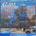 Outdoor 1200W LED Flexible Display Video Curtain Multipurpose