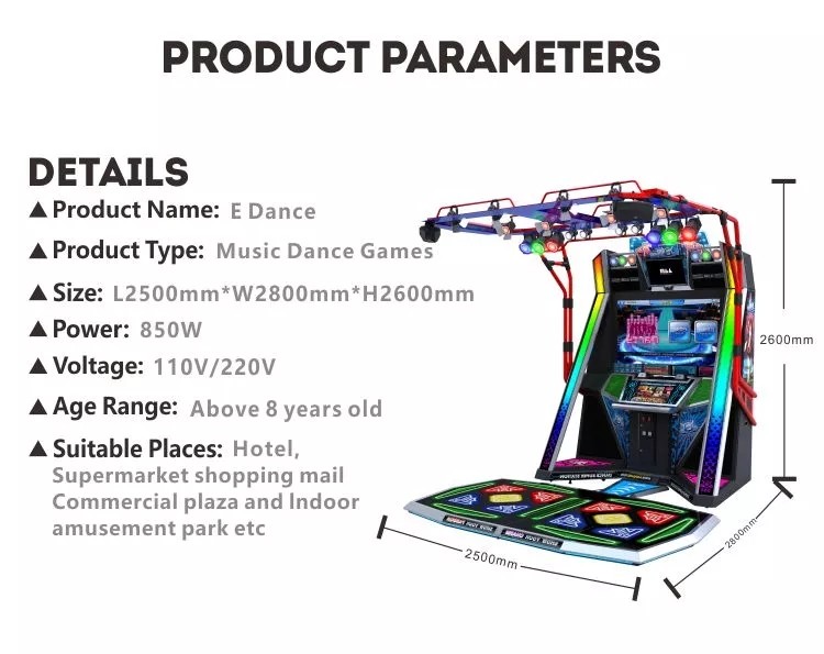 Video Just Dance Arcade Game Machine Matel + Acrylic Material Durable
