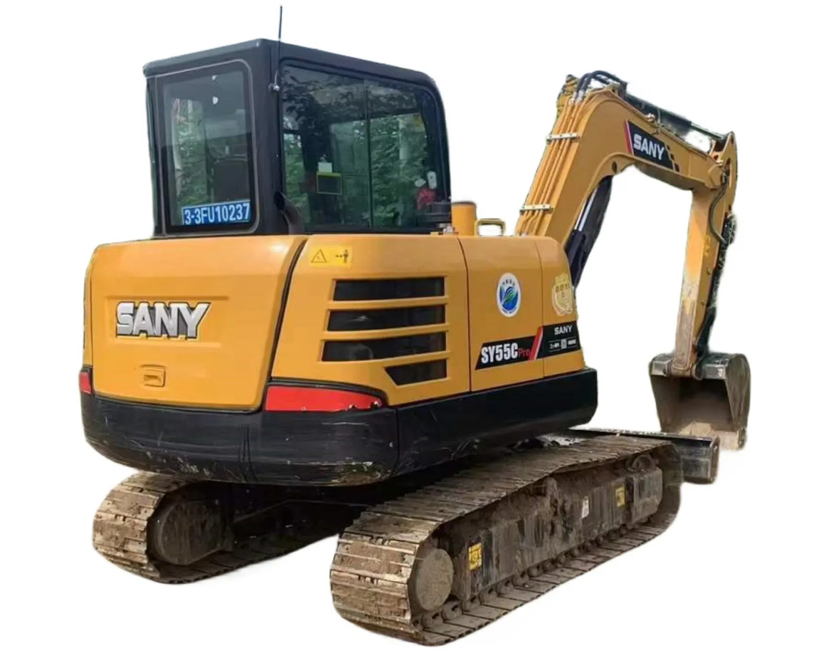Popular Second Hand 5T Mini Digger Used Sany SY55C Crawler Excavator