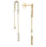 2024 Brazilian Gold Plating Drop Chain Earrings Women 925 Sterling Silver