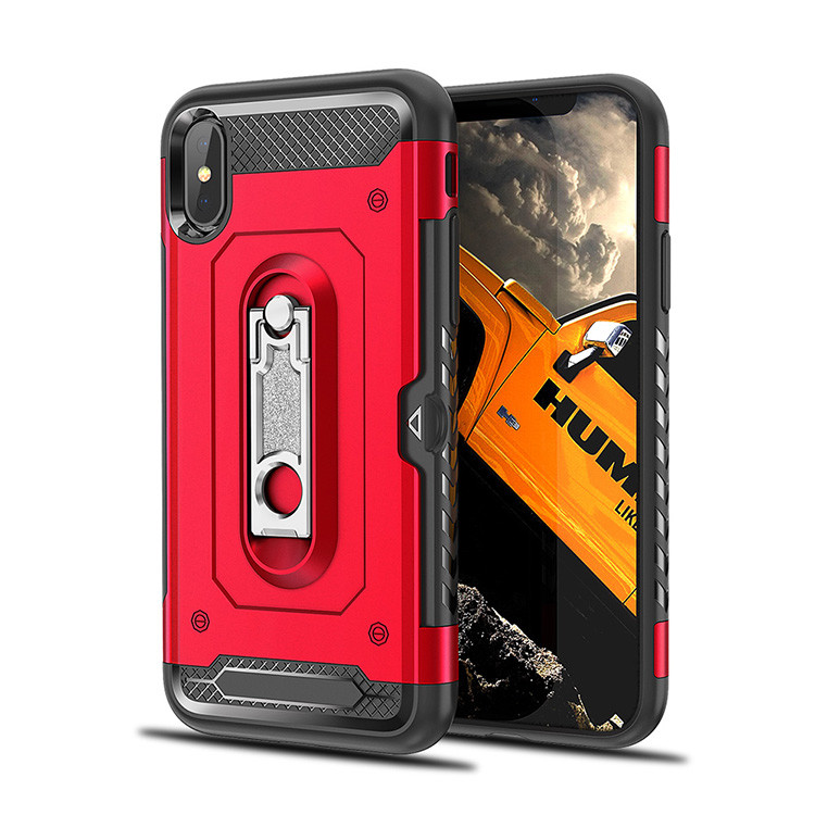 2 in 1 PC+TPU Color Red Black Kickstand Armor Case Back Cover For Samsung J6 2018 EU S9 Plus J2 Pro A730F NOTE9 J7 Prime