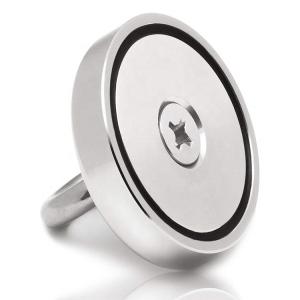 Quality Single Side Neodymium Eyebolt Magnet NdFeB Fishing With Countersunk Hole wholesale