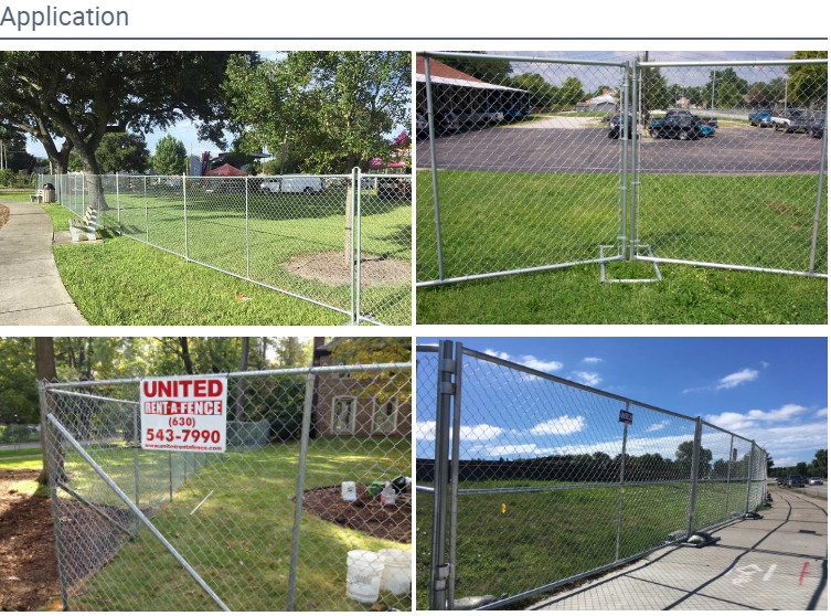 Portable 6x12ft Construction Site Security Fencing Anti Corrosion