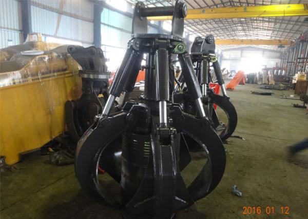 Multi Color Orange Peel Bucket , Hydraulic Clamshell Bucket Excellent Wear