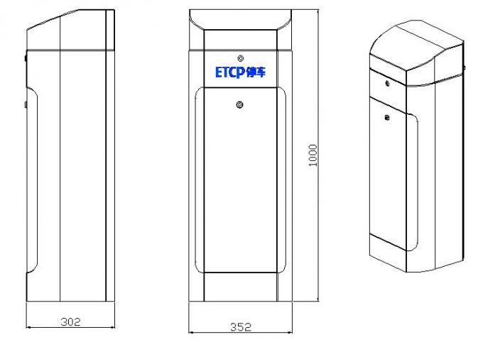 Bi - Direction Passing Road Boom Barrier Gate With Traffic Light Interface