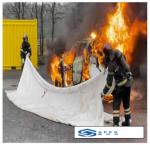 Electric Vehicle Fire Blanket Fire Retardant Silicone Cloth Glass Fiber Cloth