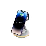 15W Wireless Phone Charger Stand with Foldable Design 3W Earphone Charging