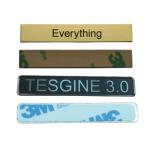 OEM / ODM Aluminum Self Adhesive Embossed Logo Sticker Metal Plate