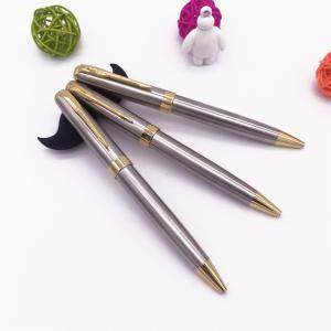 Quality stainless metal ball point pen with black ink for hotel use wholesale