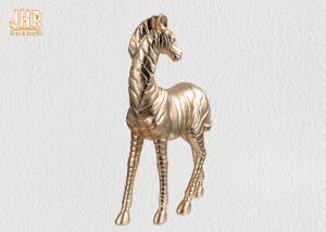 Quality Table Decor Polyresin Zebra Statue Fiberglass Animal Sculpture Gold Leafed wholesale