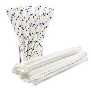 Quality White Kraft Paper Wrapped Paper Straws Biodegradable Water Resistant wholesale
