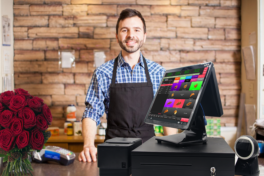 15" Touch Screen All In One Pos Machine Set with pos software and MSR Card Optional