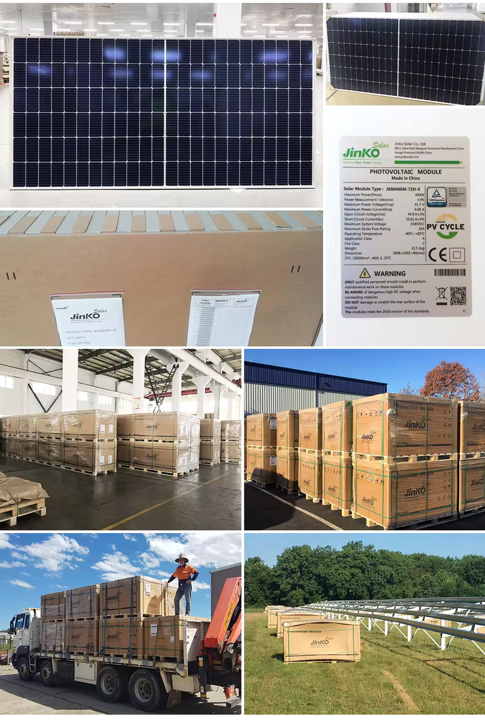 Jinko Solar Panel Tiger Neo 580w 585w 575w 570w 610W Solar Panels Commercial Industry