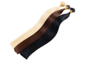 Quality Double Drawn Pre Bonded Hair Extensions , Pre Bonded Indian Hair Extensions For Black Women wholesale