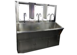Quality Automatic Induction Effluent Clean Room Equipments , Stainless Steel Surgical Scrub Sinks wholesale