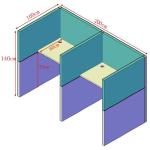 Office Building Modular Office Furniture Set for Bureau de Travail and Mail