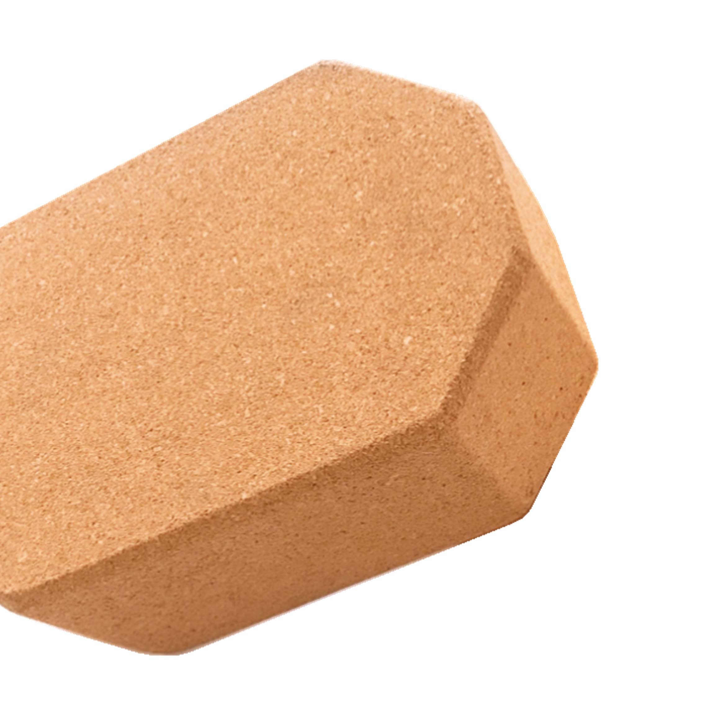 Multi Angled Cork Yoga Bricks Block Round Edges Slip Resistance Stable