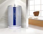 Quadrant Shower Cubicles 850 x 850 x 2250MM Circle Grey ABS Tray Aluminum paint