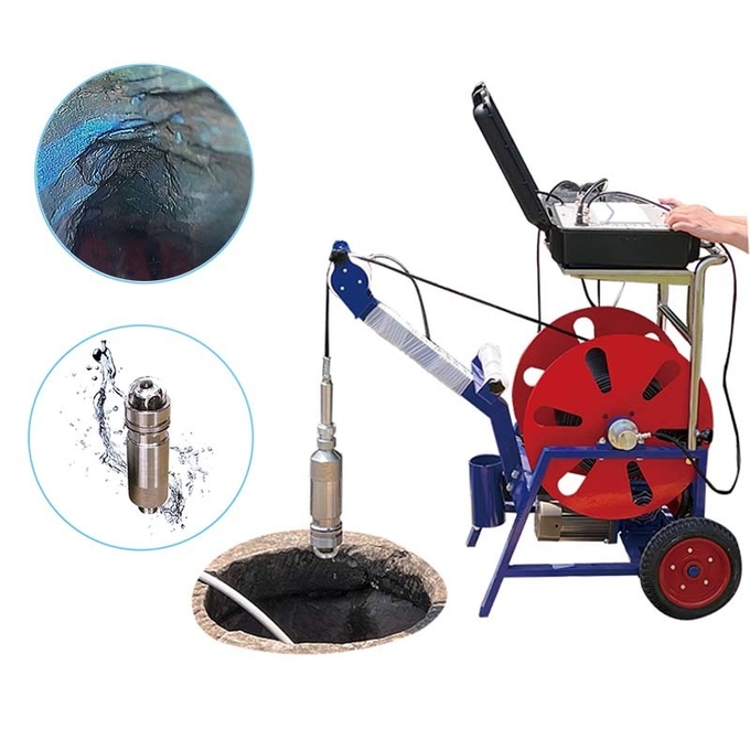 12 Inch Underground Camera With 360 Degree Rotary Borehole Inspection Camera