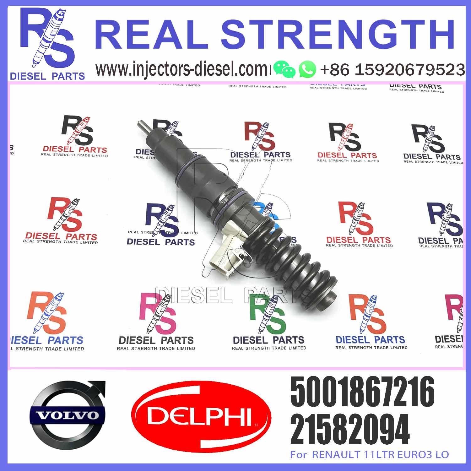Common Rail Diesel Fuel Injector 21582094 BEBE4D04001 5001867216 for RENAULT MD11 EURO 3