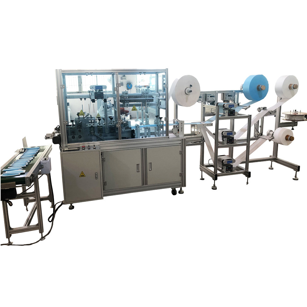 Efficient 3 Ply Mask Making Machine Outer Inner Ear Band 300-500 Tablets / Min