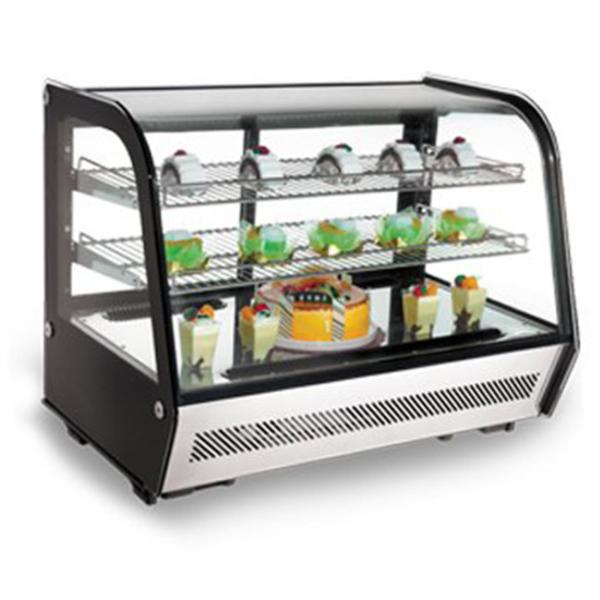 Digital Thermostat Bakery Display Refrigerator Curved Glass Refrigerated Cake
