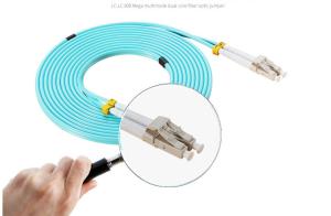 Quality OM3 Duplex Orange Fiber Optic Patch Cables 50-125mm Pitch Type Mini LC Type wholesale