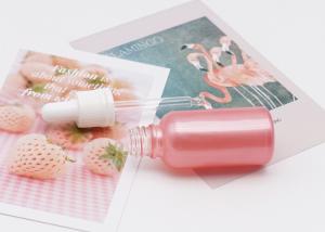 Quality Empty 50ml 100ml Cosmetic Essential Oil Bottles Glass Pink Color Personal Care wholesale