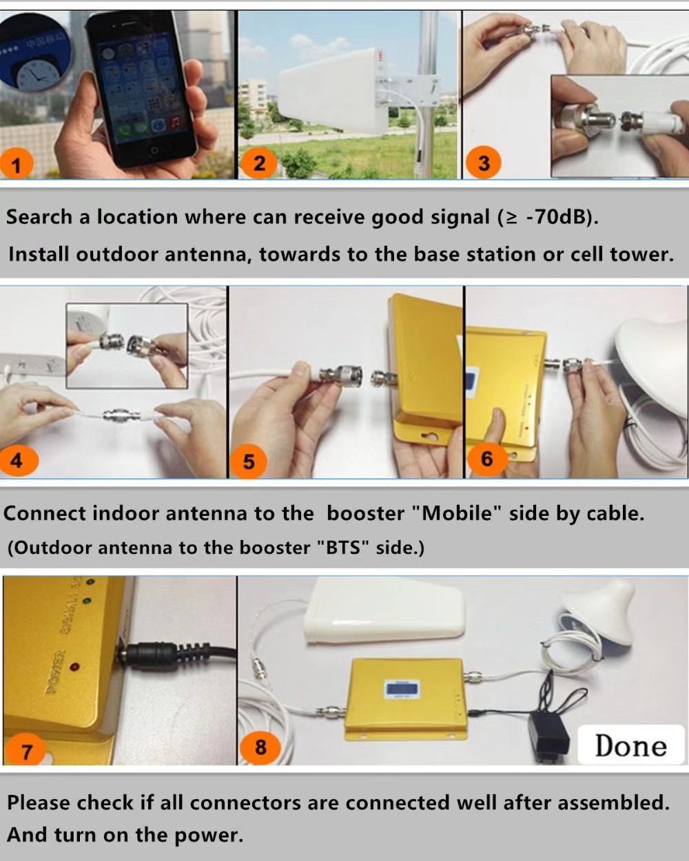 Dual Tri Quad Band Repeater 26dBm Five Frequency Industrial Signal Booster