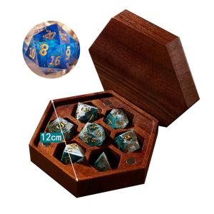 Quality Handcrafted Nontoxic Polyhedral Dice Set Wear Resistant Sharp Edged wholesale