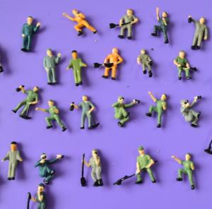 Quality high quality scale 1:87 painted railway worker, miniature architecture white figure wholesale