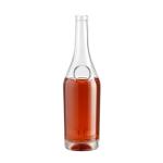 Rubber Stopper 500ml 800ml Clear Brandy Glass Bottle for Logo Acceptable