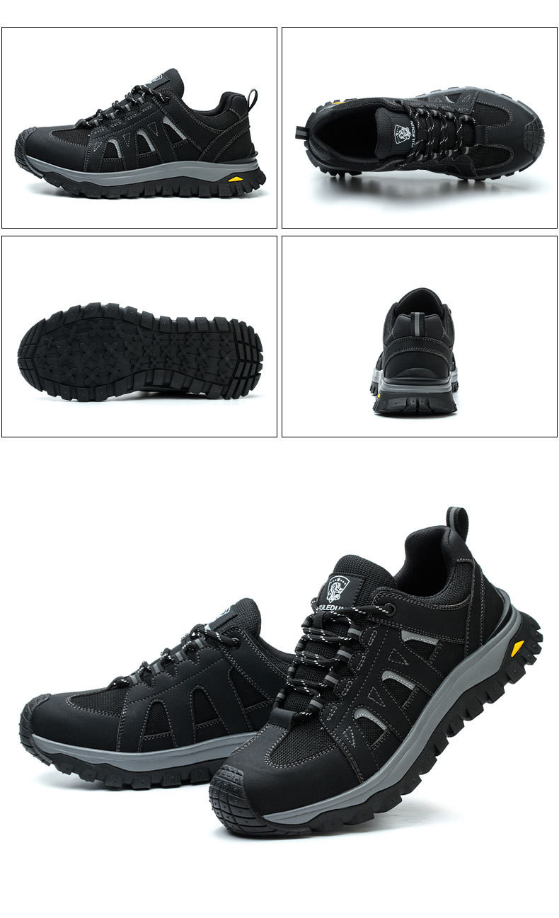 Unisex Flying Knit Microfiber Leather Industrial Shoe Works