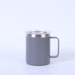 Portable Insulated Cold Vacuum Cup Double Wall Stainless Steel Handgrip Home