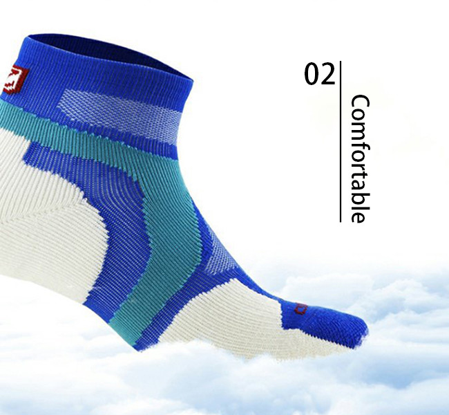 Comfortable Ankle Athletic Socks Cushioned Sport Running Socks Custom Logo
