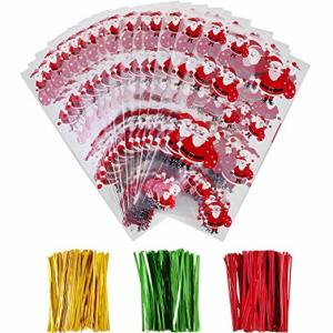 Quality OPP Christmas Cellophane Treat Bags/ Candy Cookie Packaging Bags with Twist Ties wholesale