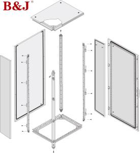 Quality Free Standing Industrial Electrical Enclosures 1.5mm Thickness Sheet Steel wholesale