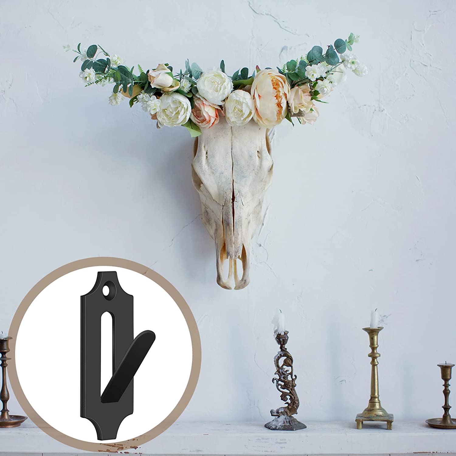 Customized Instruction Offered for European Mount Skull Hanger Deer Skull Large Hooks