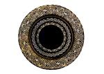 Centrifugal Casting Embossed Round Crystal Glass Plates Retro Design
